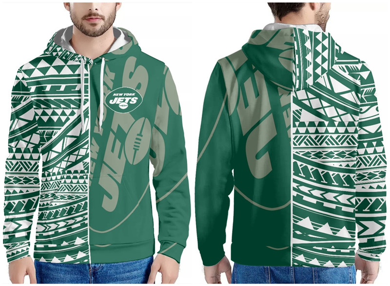 Men's New York Jets Green/White Pullover Hoodie